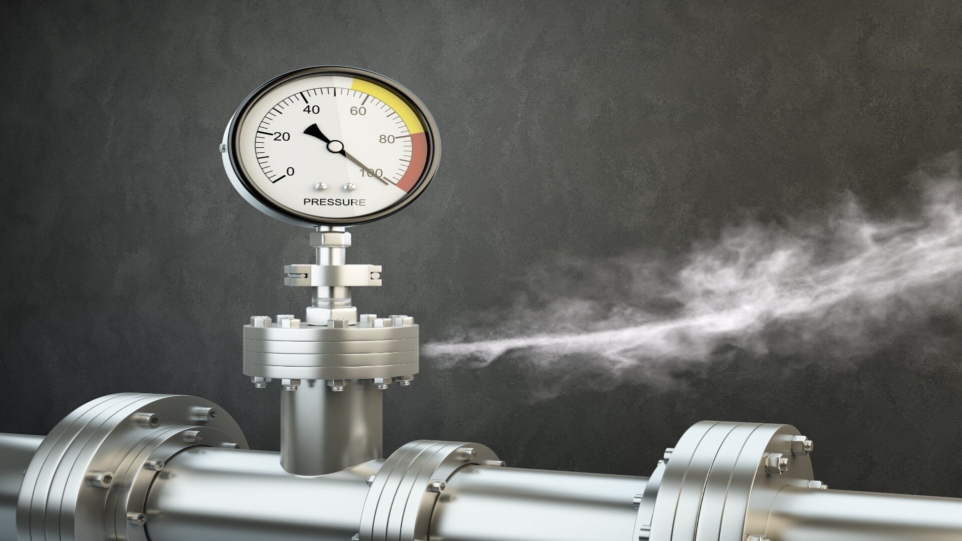 Gas Leaks Image Gas Pipe Blowing Steam ()
